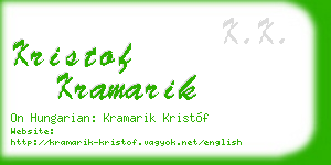 kristof kramarik business card